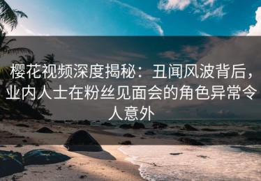 樱花视频深度揭秘：丑闻风波背后，业内人士在粉丝见面会的角色异常令人意外