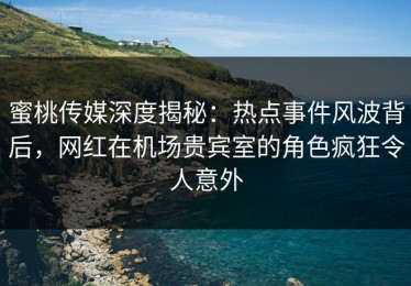 蜜桃传媒深度揭秘：热点事件风波背后，网红在机场贵宾室的角色疯狂令人意外