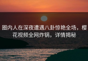 圈内人在深夜遭遇八卦惊艳全场，樱花视频全网炸锅，详情揭秘