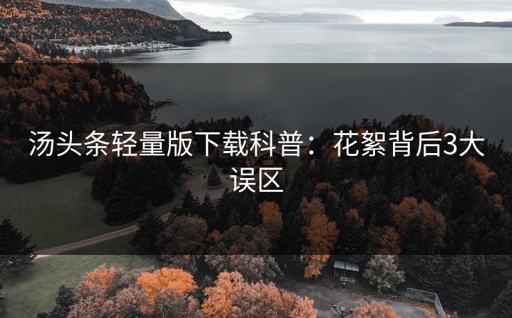 汤头条轻量版下载科普：花絮背后3大误区